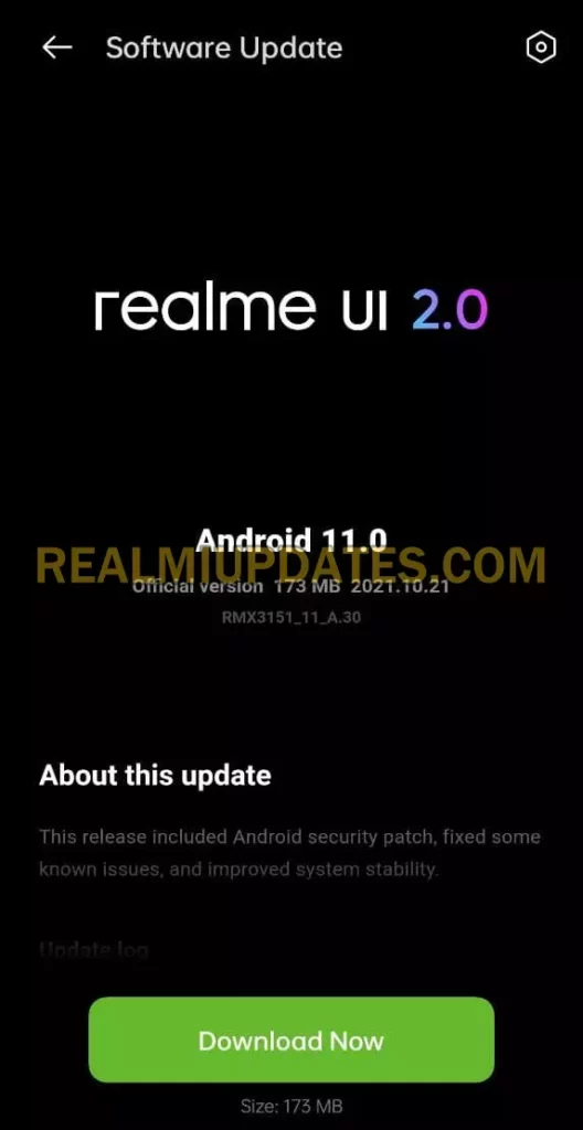 Realme 8i October 2021 Security Update Screenshot - RealmiUpdates
