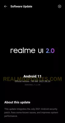 Realme X3 July 2021 Security Update Screenshot - RealmiUpdates