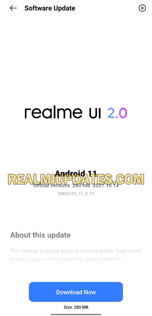 Realme 7 October 2021 Security Update Screenshot - RealmiUpdates