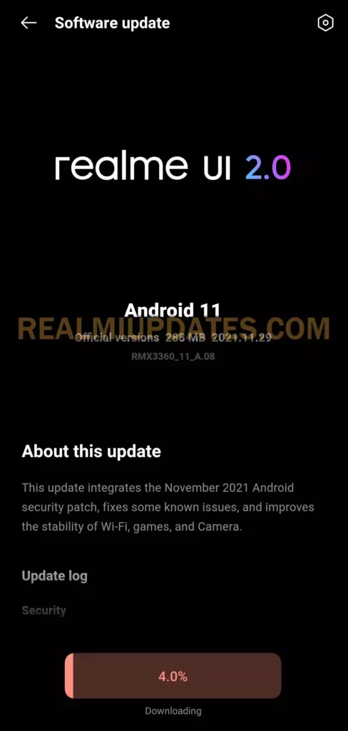 Realme GT Master Edition November 2021 Security Update Screenshot - RealmiUpdates.Com