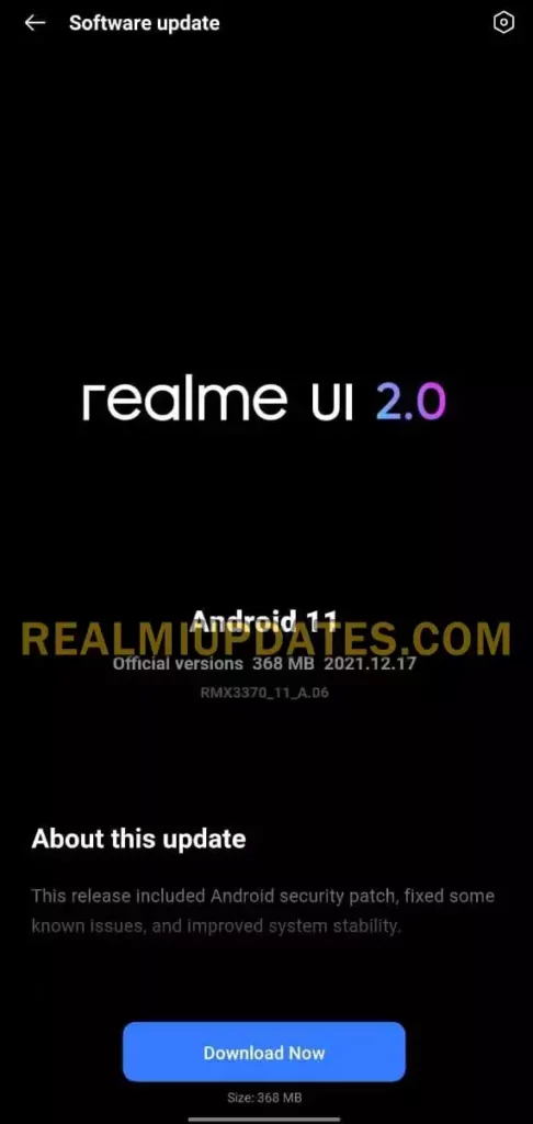 Realme GT Neo 2 November 2021 Security Update Screenshot - RealmiUpdates.Com