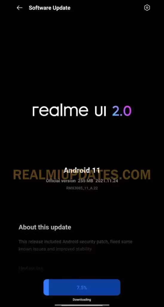 Realme 8 November 2021 Security Update Screenshot - RealmiUpdates.Com