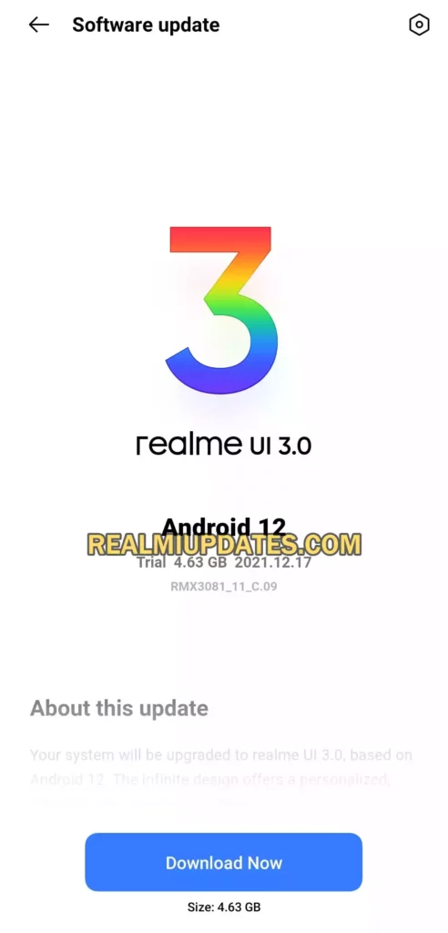 Realme 8 Pro Realme UI 3.0 Android 12 Beta 1 Update Screenshot - RealmiUpdates.Com