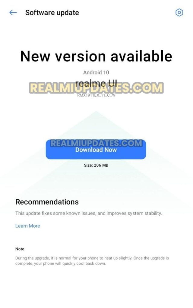 Realme 5 January 2022 Security Update Screenshot - RealmiUpdates.Com
