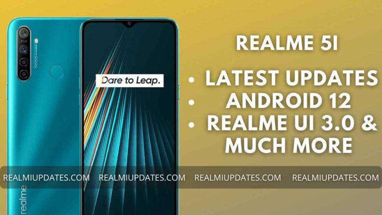 Realme 5i Update Tracker - RealmiUpdates.Com