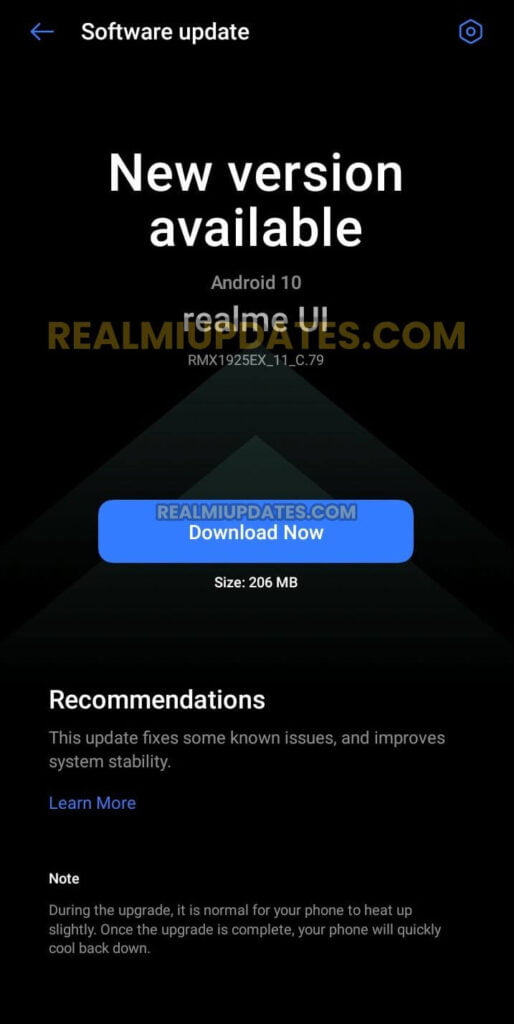 Realme 5s January 2022 Security Update Screenshot - RealmiUpdates.Com