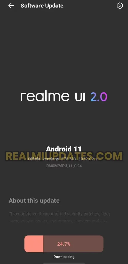 Realme X50 Pro February 2022 Security Update Screenshot - RealmiUpdates.Com