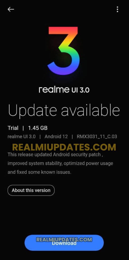 Realme X7 Max Realme UI 3.0 Android 12 Beta 3 Update Screenshot - RealmiUpdates.Com