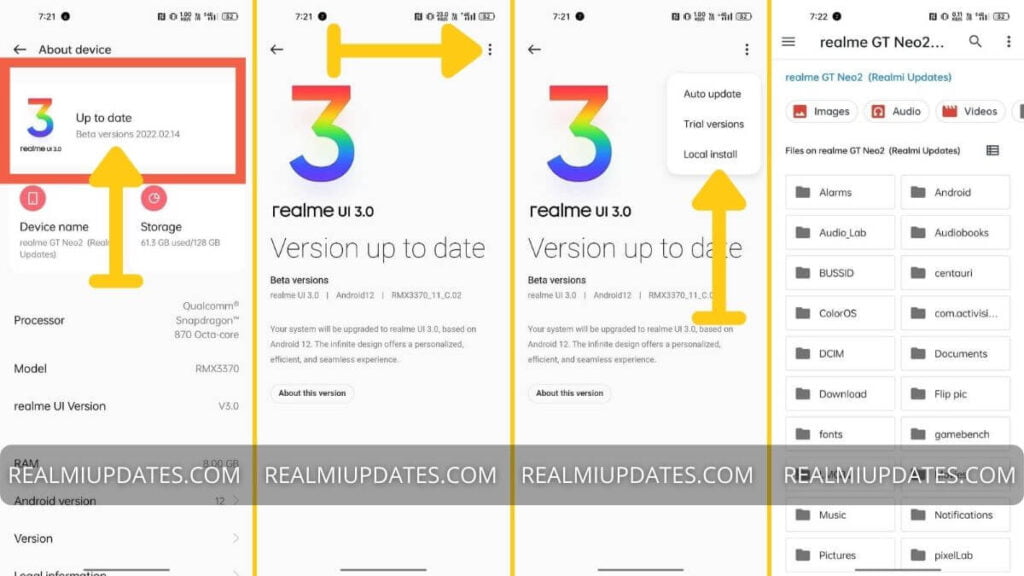 Downgrade From Realme UI 3.0 to Realme UI 2.0 Rollback Package Download Links - RealmiUpdates.Com