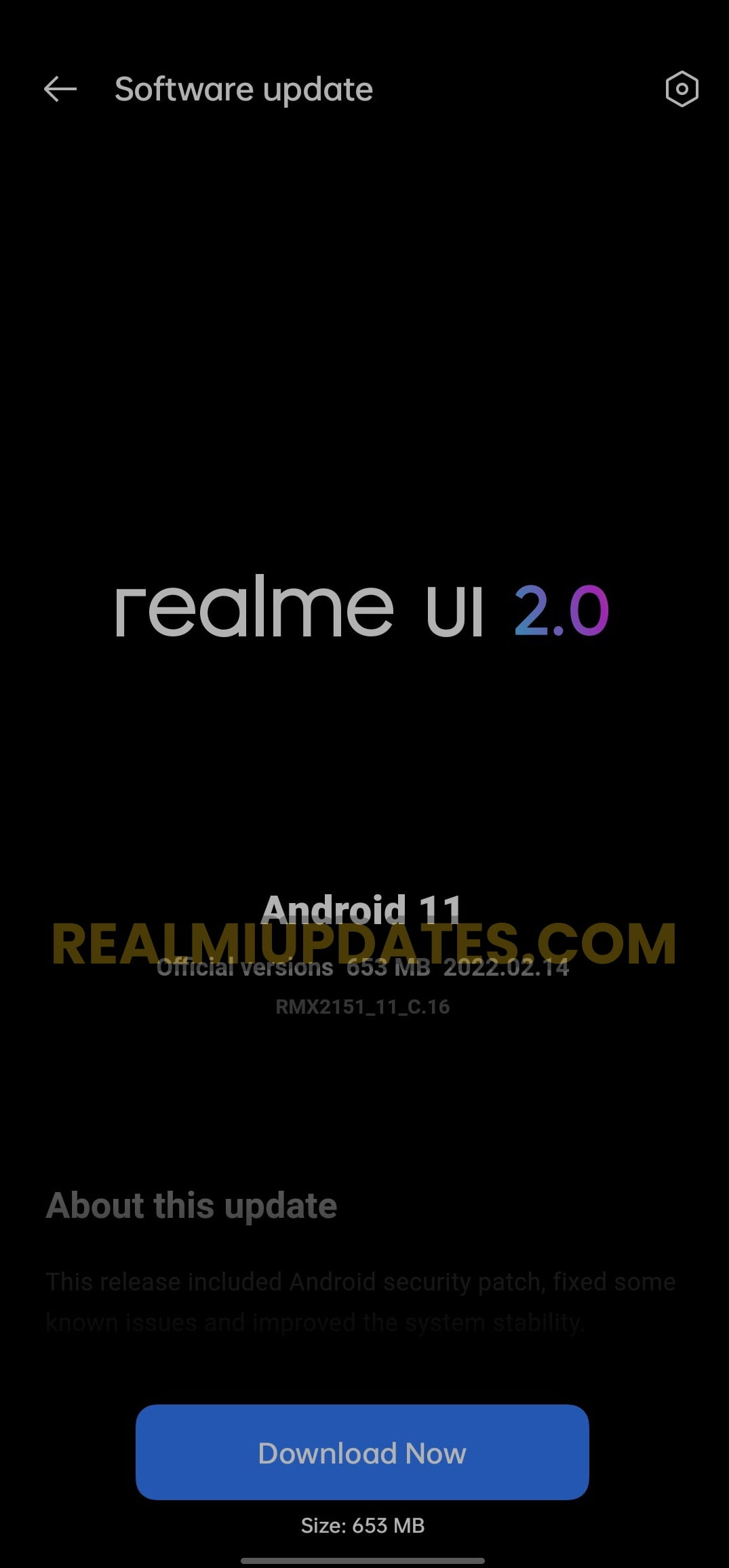 Realme 7 February 2022 Security Update Screenshot - RealmiUpdates.Com