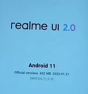 Realme 7i January 2022 Security Update Screenshot - RealmiUpdates.Com