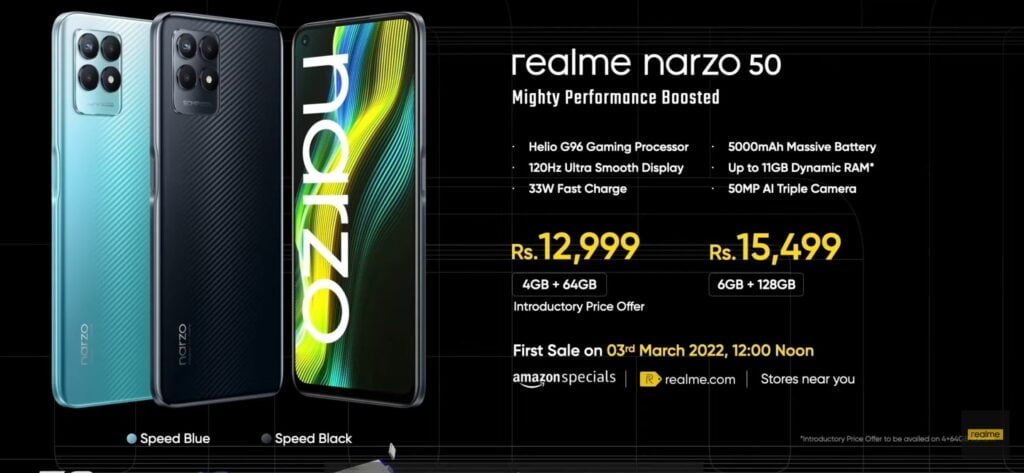 Realme Narzo 50 Price - RealmiUpdates.Com