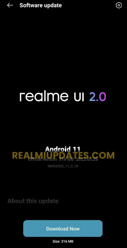 Realme 6 March 2022 Security Update Screenshot - RealmiUpdates.Com