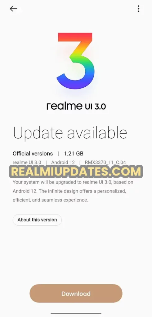 Realme GT Neo 2 Android 12 Realme UI 3.0 Stable Update Screenshot - RealmiUpdates.Com