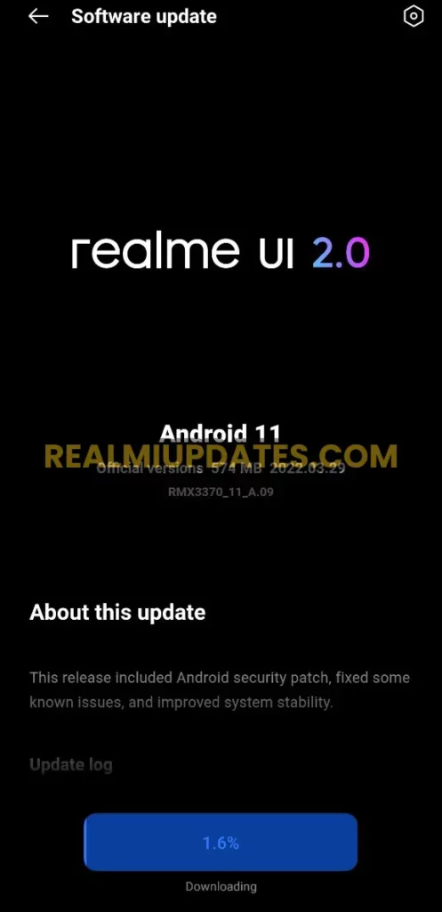 Realme GT Neo 2 March 2022 Security Update Screenshot - RealmiUpdates.Com
