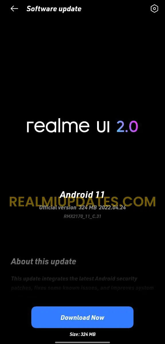 Realme 7 Pro April 2022 Security Update Screenshot (Region: Turkey) - RealmiUpdates.Com