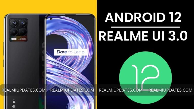 Realme 8 Android 12 Realme UI 3.0 Update - RealmiUpdates