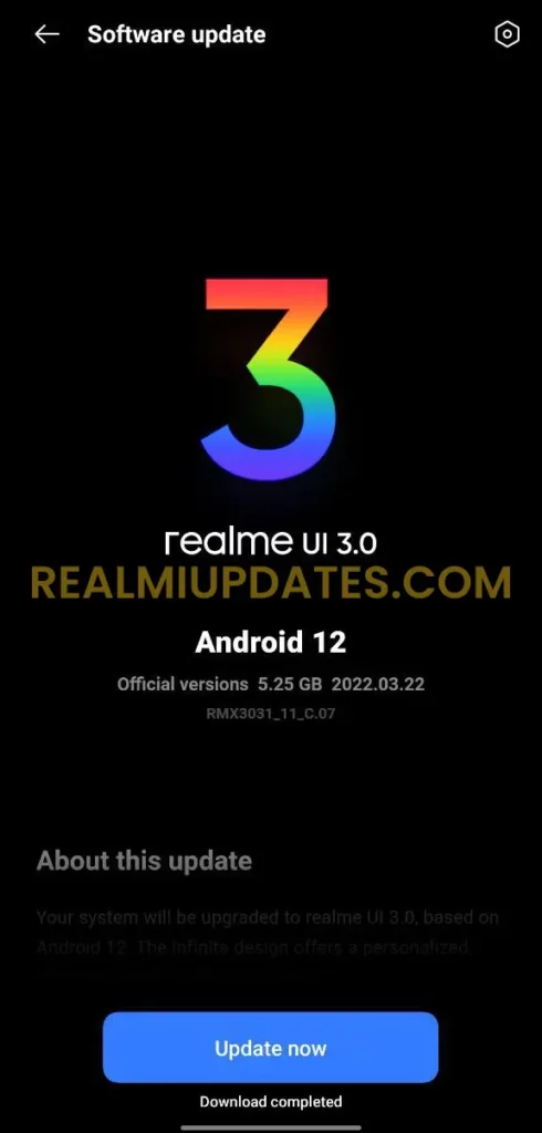 Realme X7 Max Android 12 Realme UI 3.0 Stable Update Screenshot - RealmiUpdates.Com