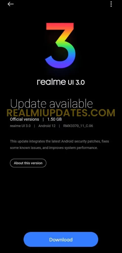 Realme GT Neo 2 June 2022 Security Update Screenshot - RealmiUpdates.Com