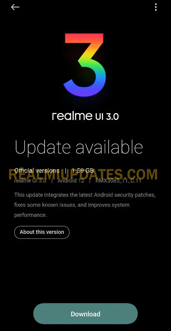 Realme 8 4g July 2022 Security Update Screenshot - RealmiUpdates.Com
