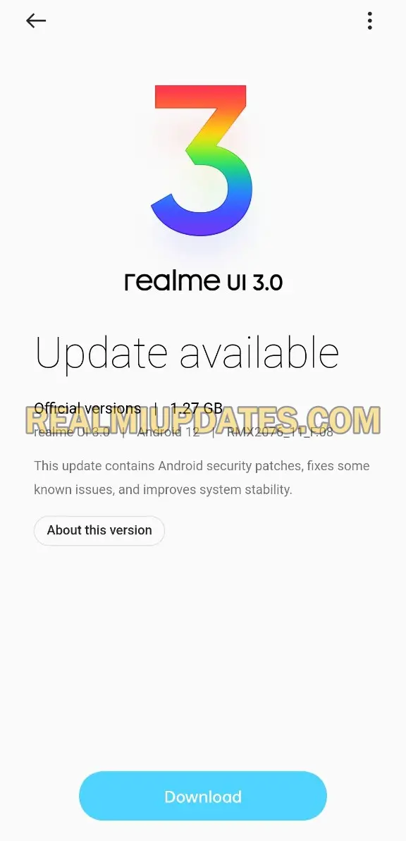 Realme X50 Pro July 2022 Security Update Screenshot - RealmiUpdates.Com