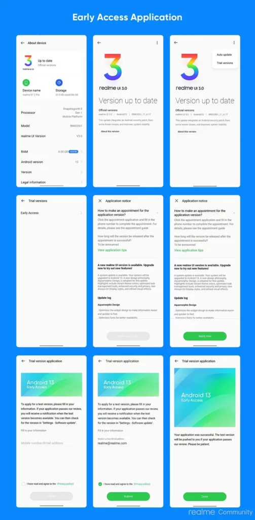 Realme UI Android 13 Early Access - RealmiUpdates
