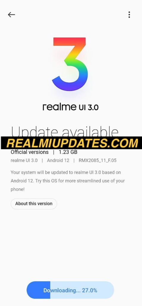 Realme X3 & X3 SuperZoom Android 12 Realme UI 3.0 Stable Update Screenshot - RealmiUpdates