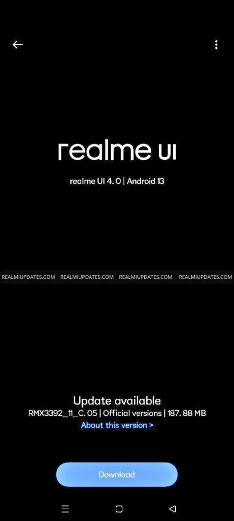 Realme 9 Pro Plus 5G Android 13 Realme UI 4.0 Stable Update Screenshot - RealmiUpdates.Com