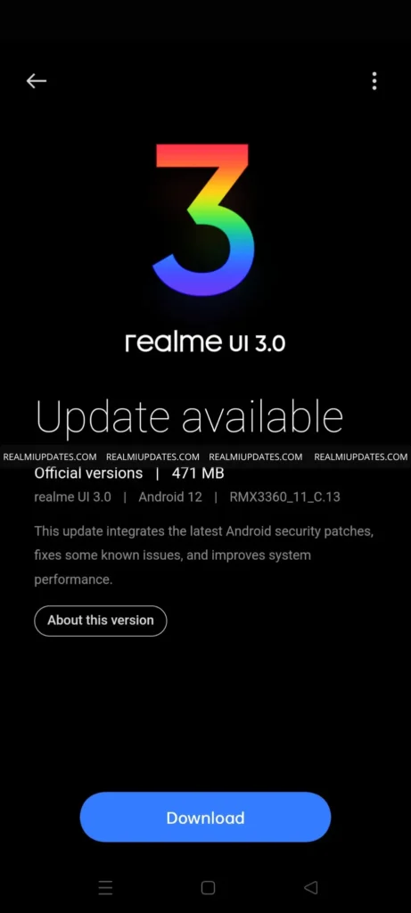 Realme GT Master Edition December 2022 Security Update Screenshot - RealmiUpdates.com