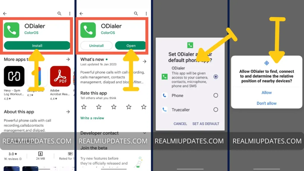 Steps to Install ColorOS ODialer OPPO, Realme, and OnePlus Phones - RealmiUpdates